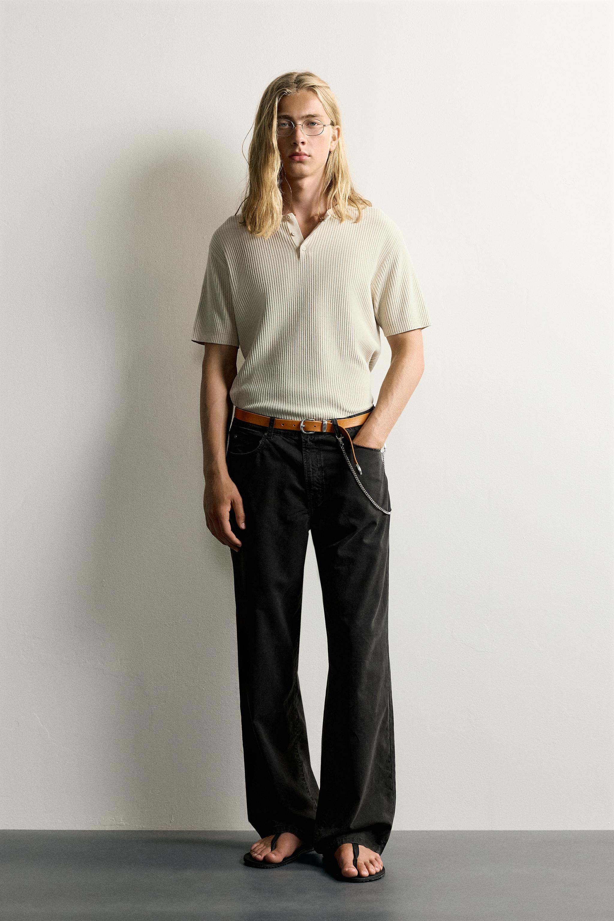 LYOCELL COTTON STRAIGHT FIT TROUSERS